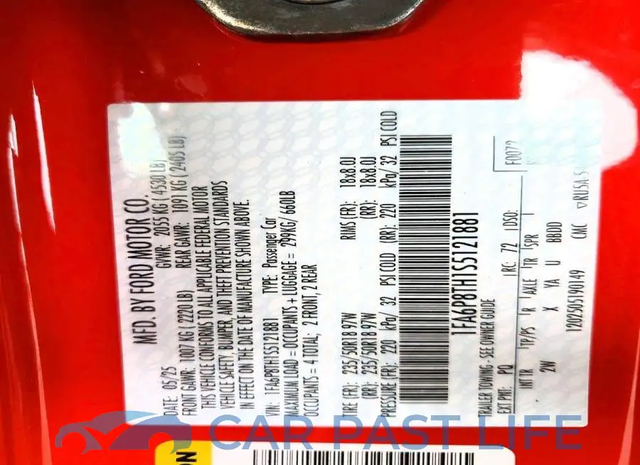 1FA6P8TH1S5121881# 13