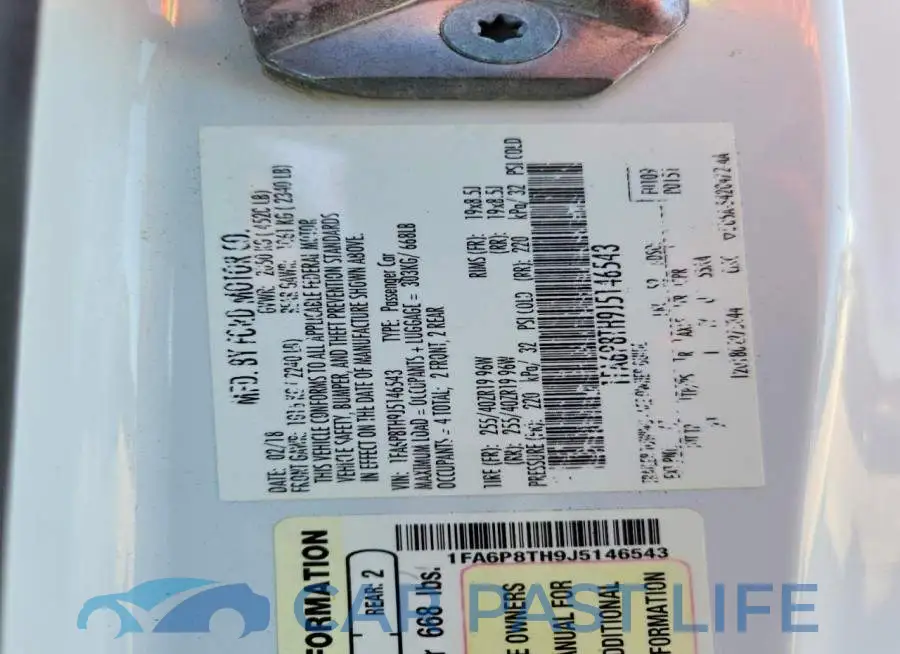 1FA6P8TH9J5146543# 12