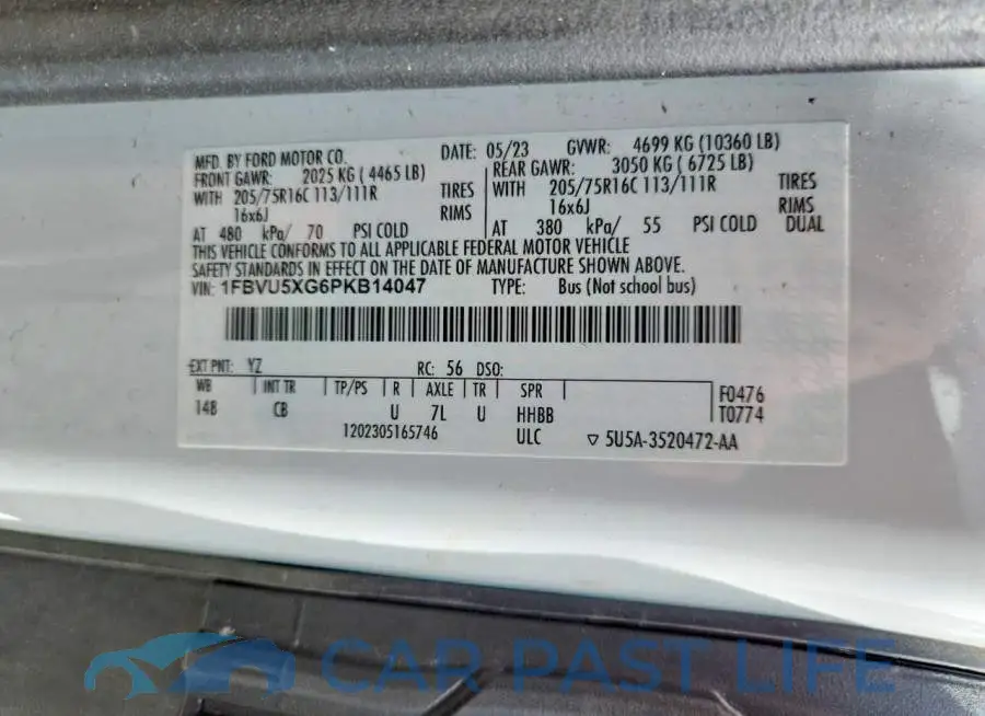 1FBVU5XG6PKB14047# 14