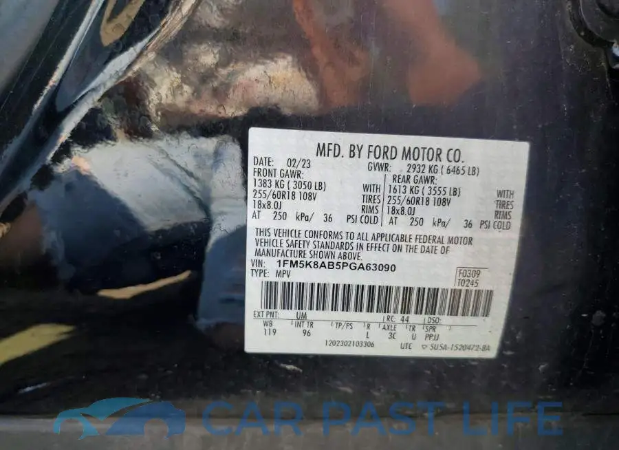 1FM5K8AB5PGA63090# 13