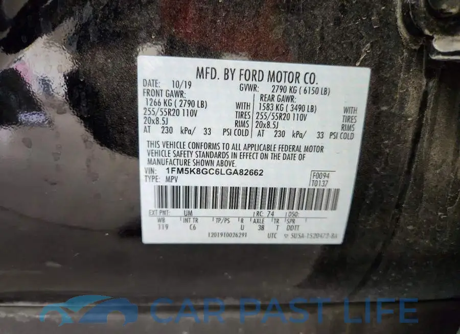 1FM5K8GC6LGA82662# 13