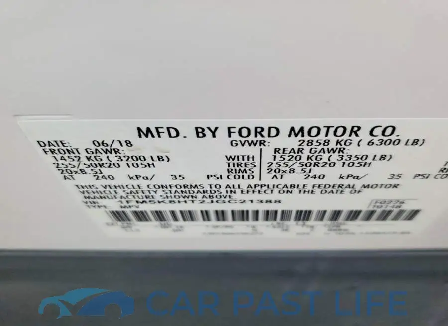 1FM5K8HT2JGC21388# 13