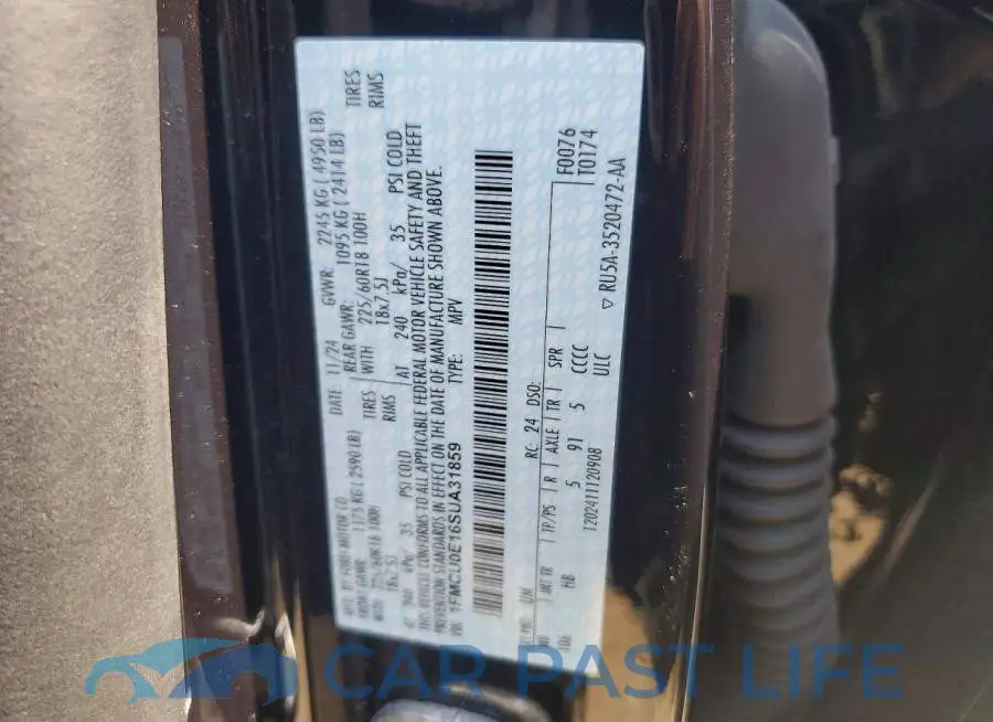 1FMCU0E16SUA31859# 13