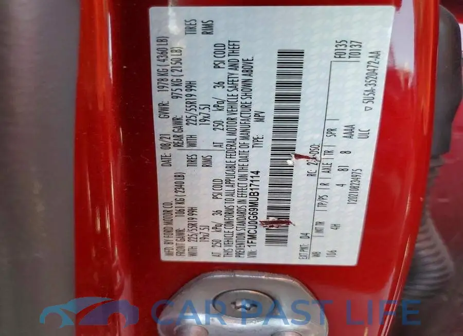 1FMCU0G69MUB17114# 13