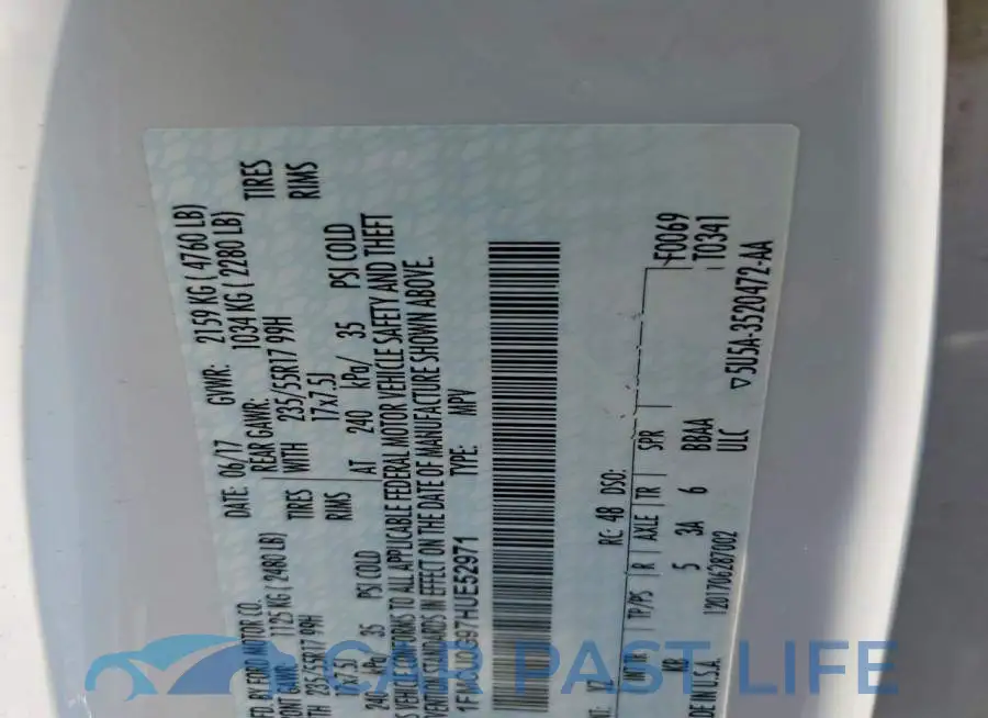 1FMCU0G97HUE52971# 13