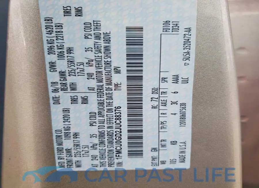 1FMCU0GD2JUC88376# 13