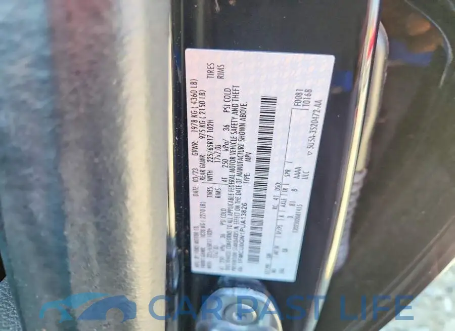 1FMCU0GN1PUA13826# 13