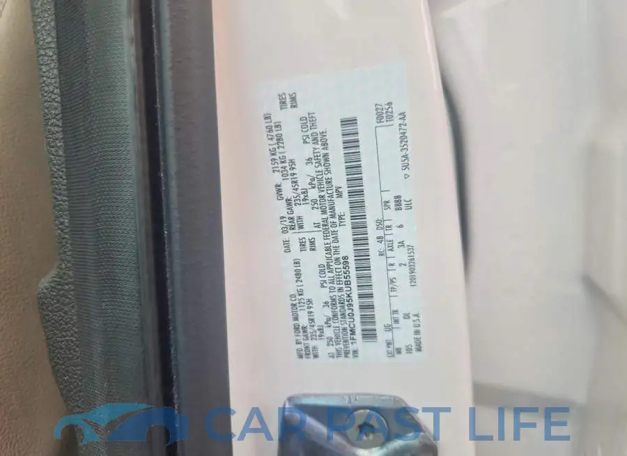 1FMCU0J95KUB55598# 13