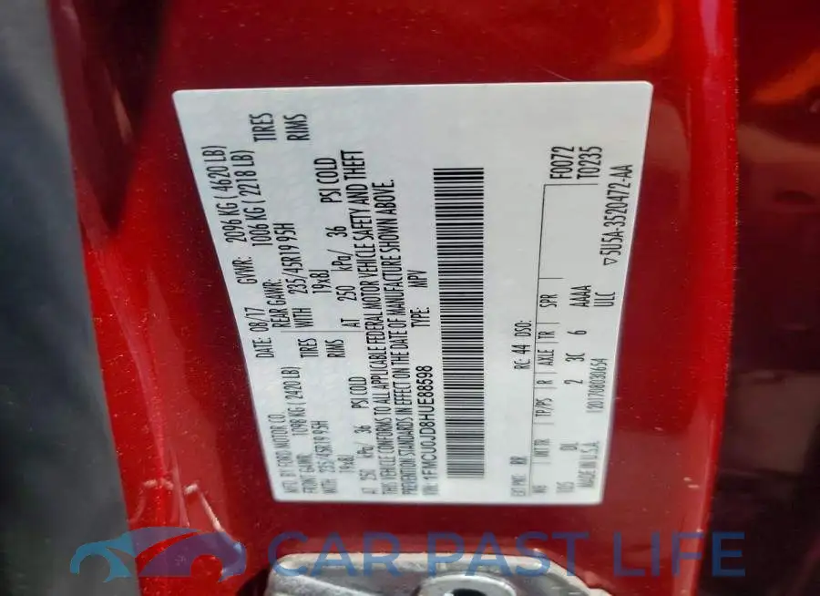 1FMCU0JD8HUE88598# 13