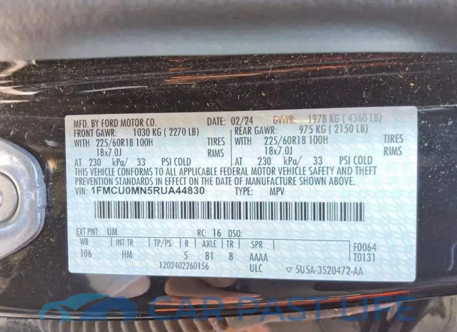 1FMCU0MN5RUA44830# 13