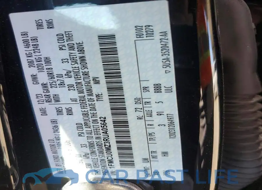 1FMCU0MZ3RUA05642# 12