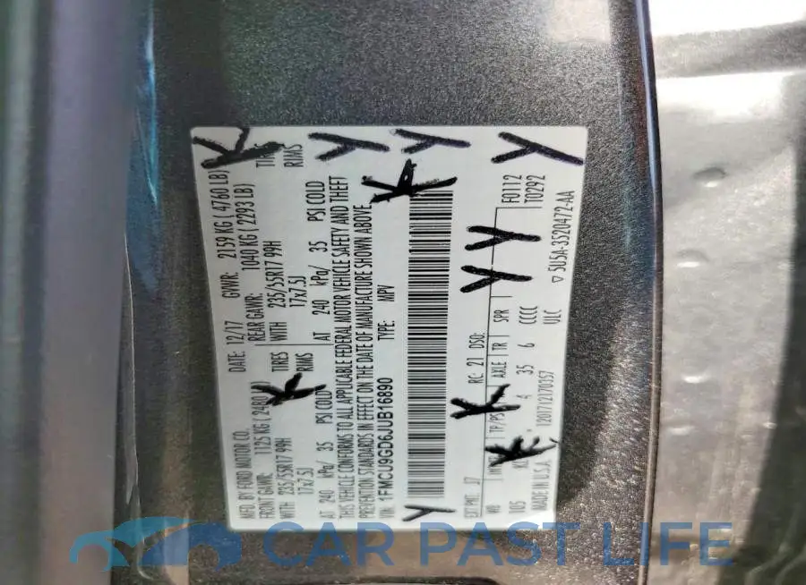 1FMCU9GD6JUB16890# 13