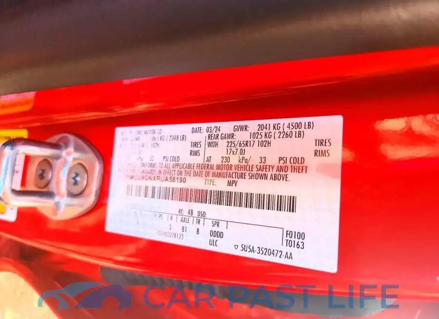 1FMCU9GNXRUA58190# 13