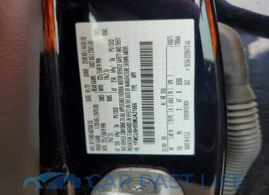 1FMCU9H95MUA31666# 13
