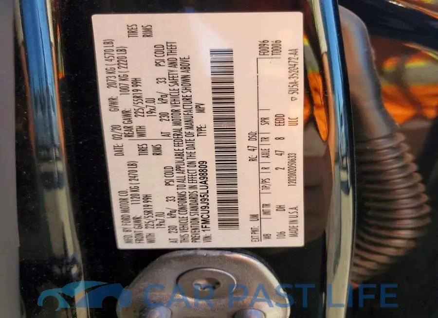 1FMCU9J95LUA98809# 13