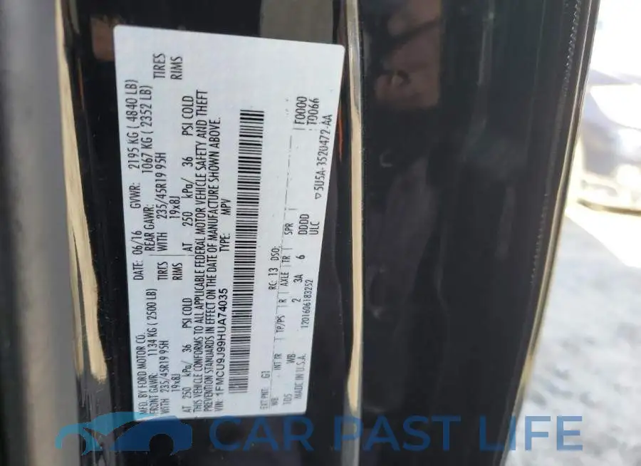 1FMCU9J99HUA74035# 13