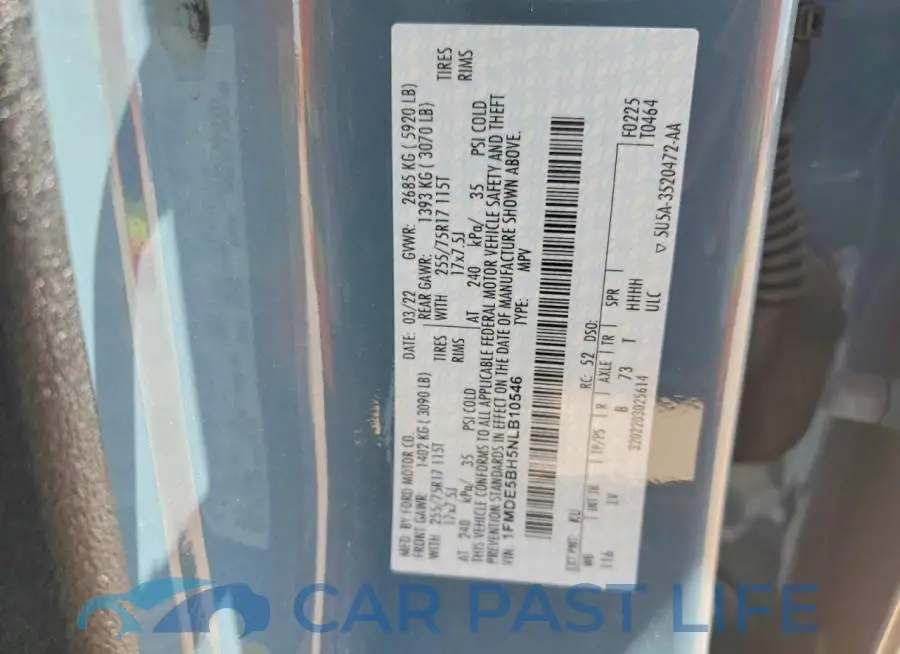 1FMDE5BH5NLB10546# 13