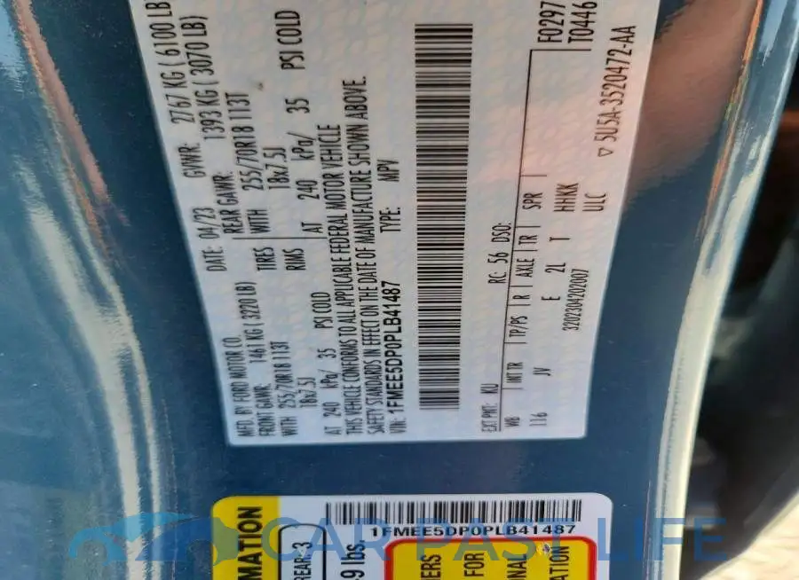 1FMEE5DP0PLB41487# 13