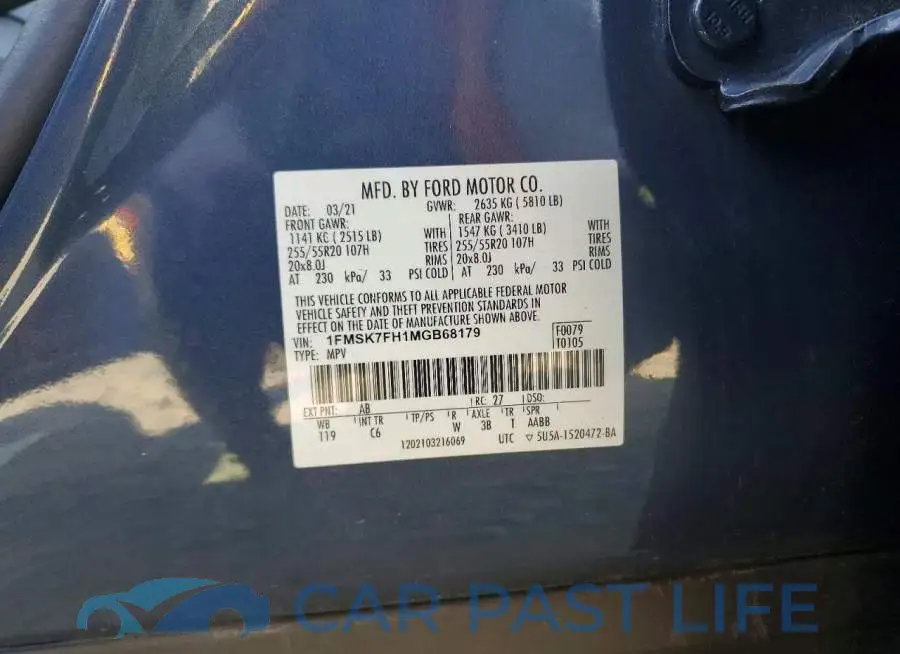 1FMSK7FH1MGB68179# 13