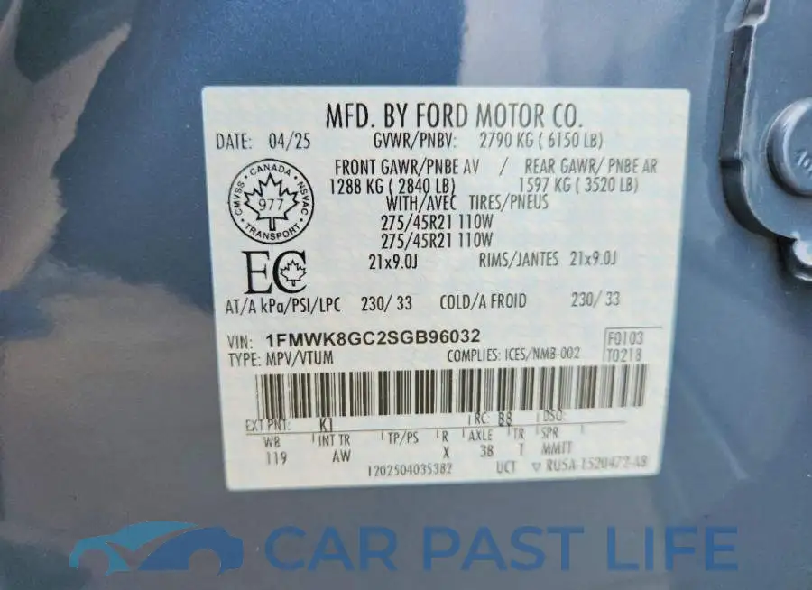 1FMWK8GC2SGB96032# 14