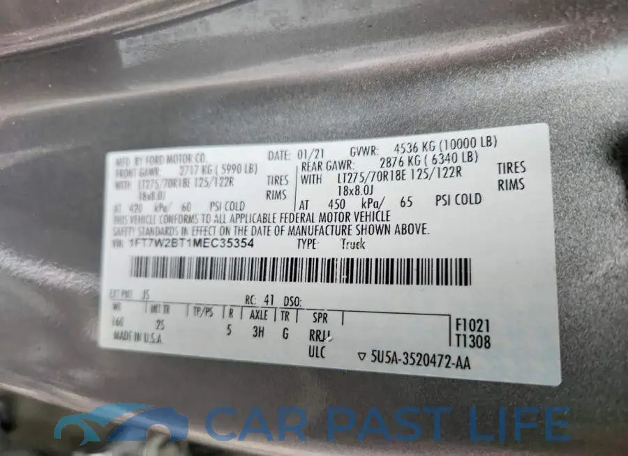 1FT7W2BT1MEC35354# 12