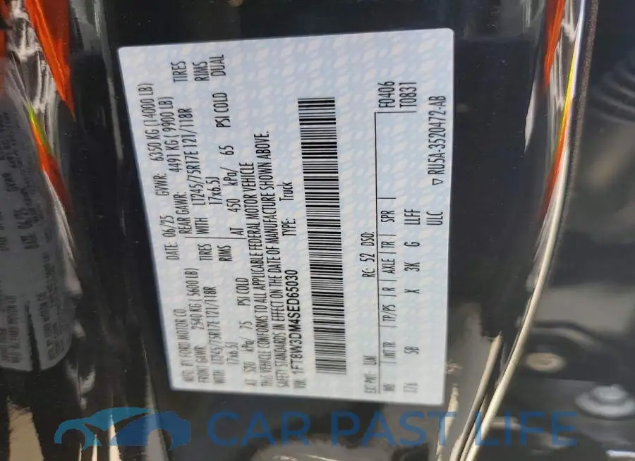 1FT8W3DM4SED65030# 12