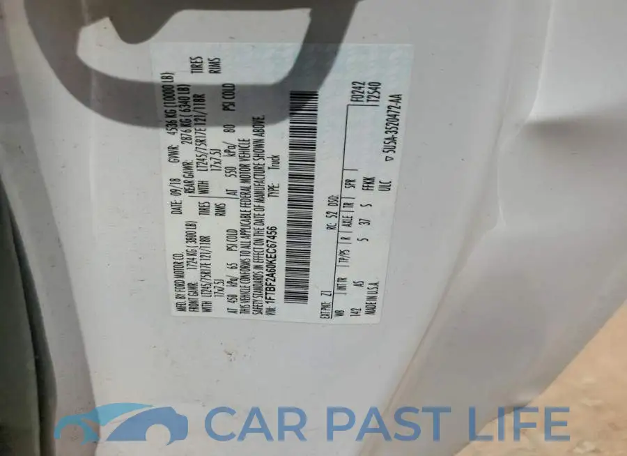 1FTBF2A60KEC67456# 12