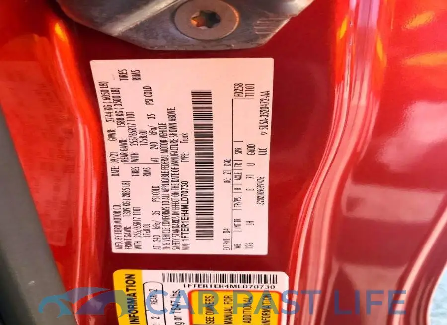 1FTER1EH4MLD70730# 12
