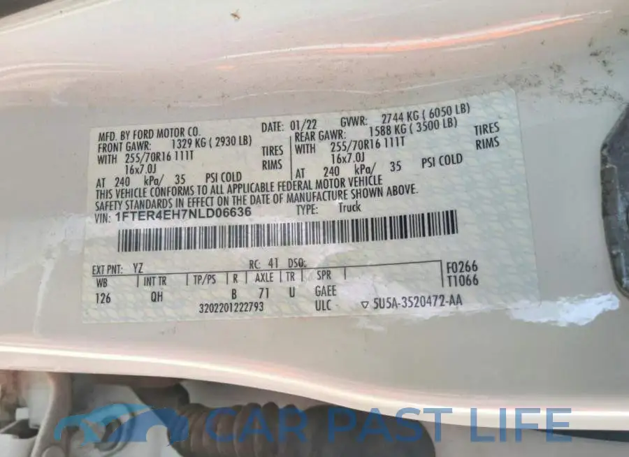 1FTER4EH7NLD06636# 12