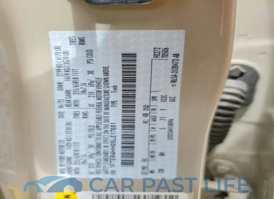 1FTER4HH0SLE17651# 12
