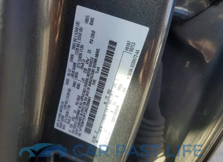 1FTEW1CP7JKC55091# 12