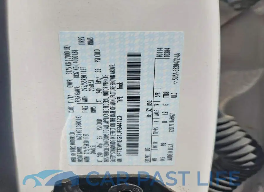 1FTEW1EG1JFB44123# 12