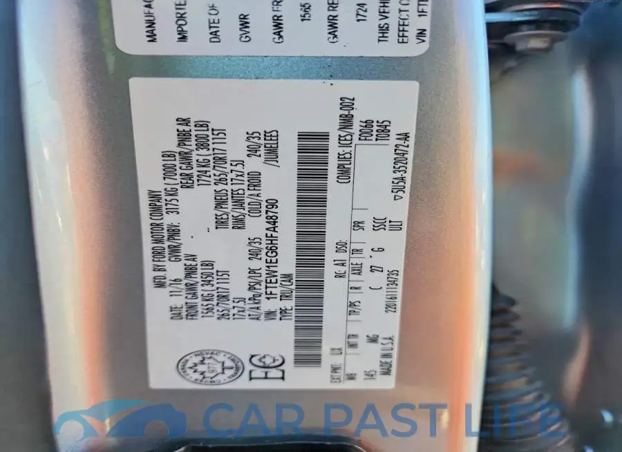 1FTEW1EG6HFA48790# 12