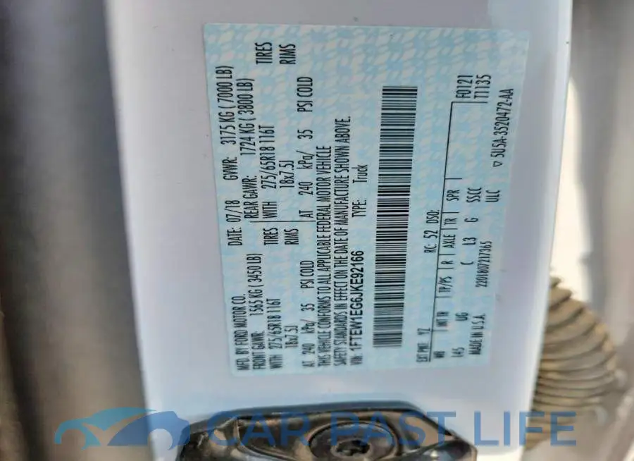 1FTEW1EG6JKE92166# 13