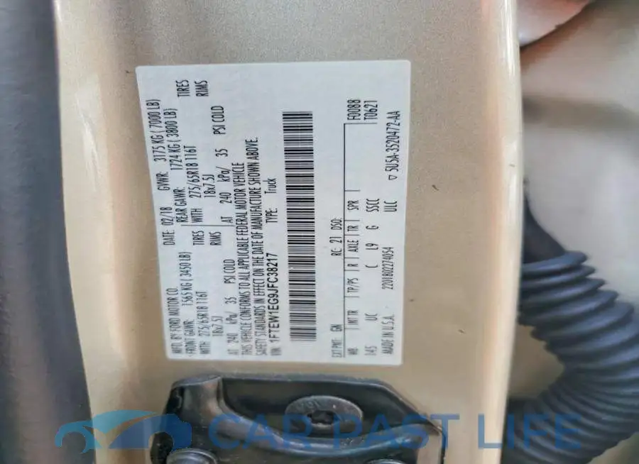 1FTEW1EG9JFC38217# 12