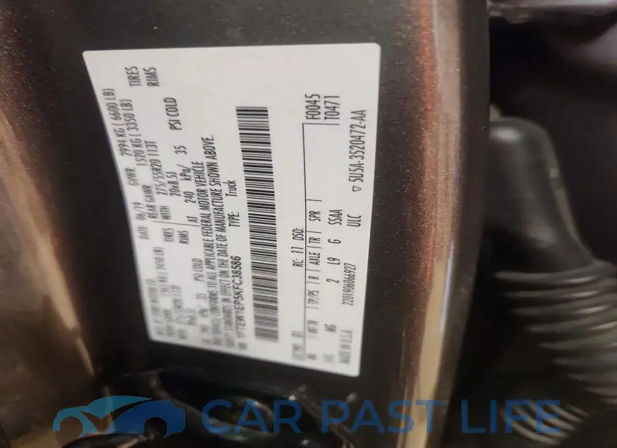 1FTEW1EP5KFC38586# 12