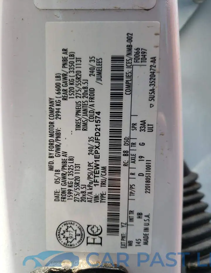 1FTEW1EPXJFD21574# 12