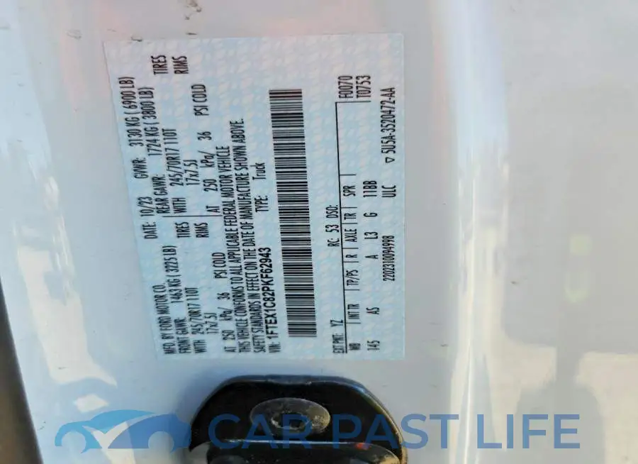 1FTEX1C82PKF62943# 13