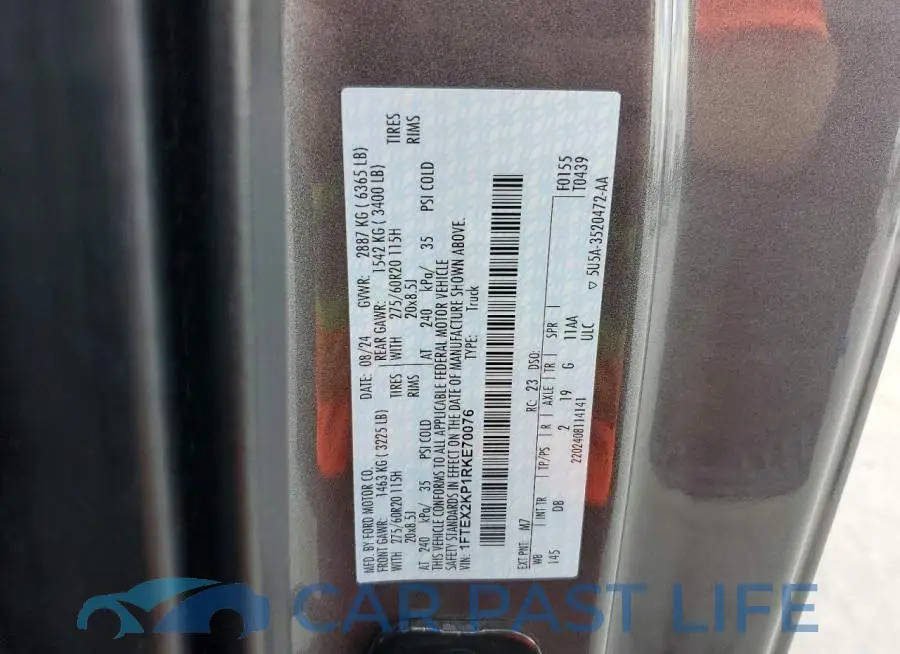 1FTEX2KP1RKE70076# 12