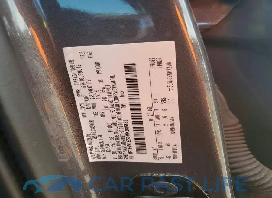 1FTFW1E56MKD85836# 12