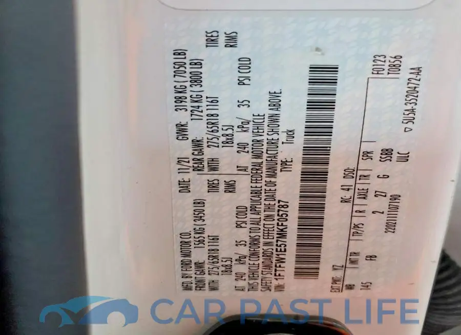 1FTFW1E57MKF05787# 13