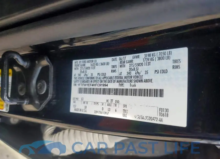 1FTFW1EF4HFC91994# 12