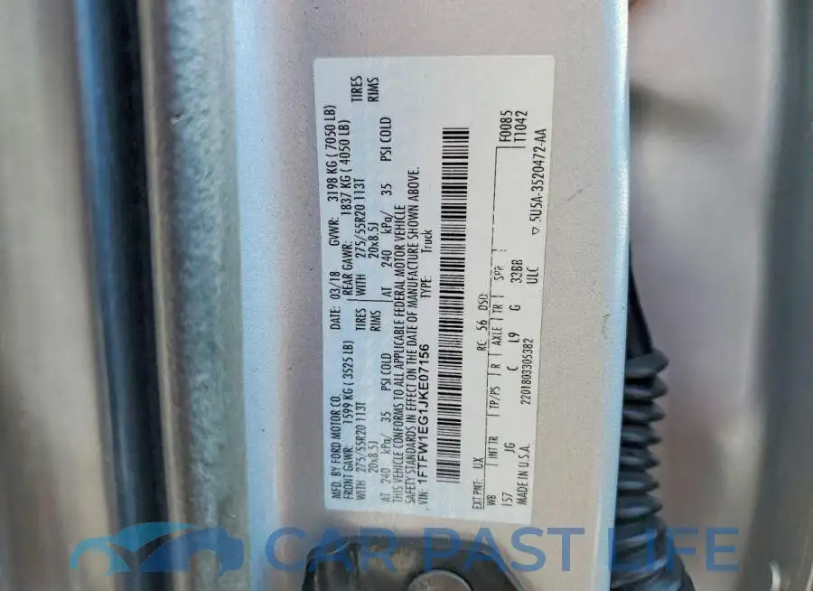 1FTFW1EG1JKE07156# 13