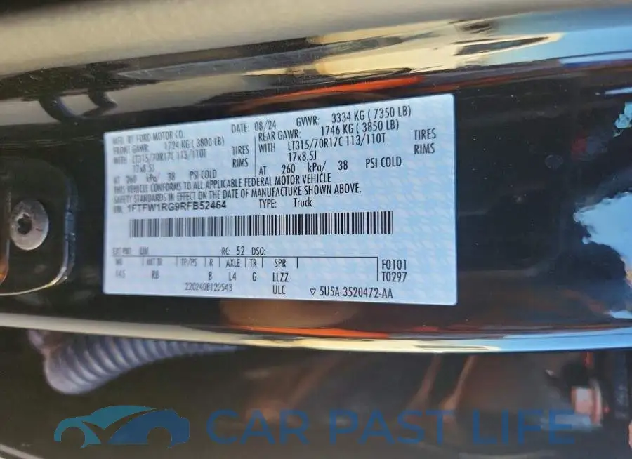 1FTFW1RG9RFB52464# 12
