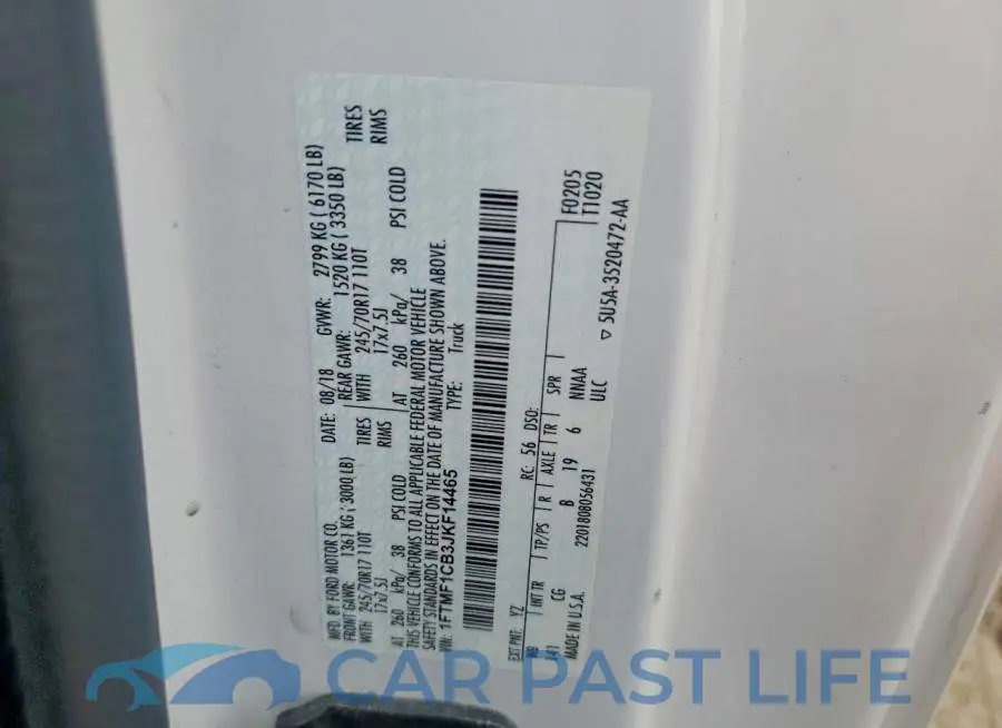 1FTMF1CB3JKF14465# 12