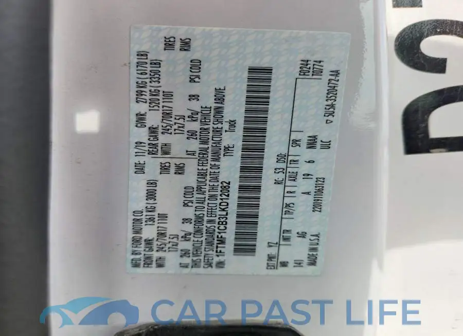1FTMF1CB3LKD12082# 12