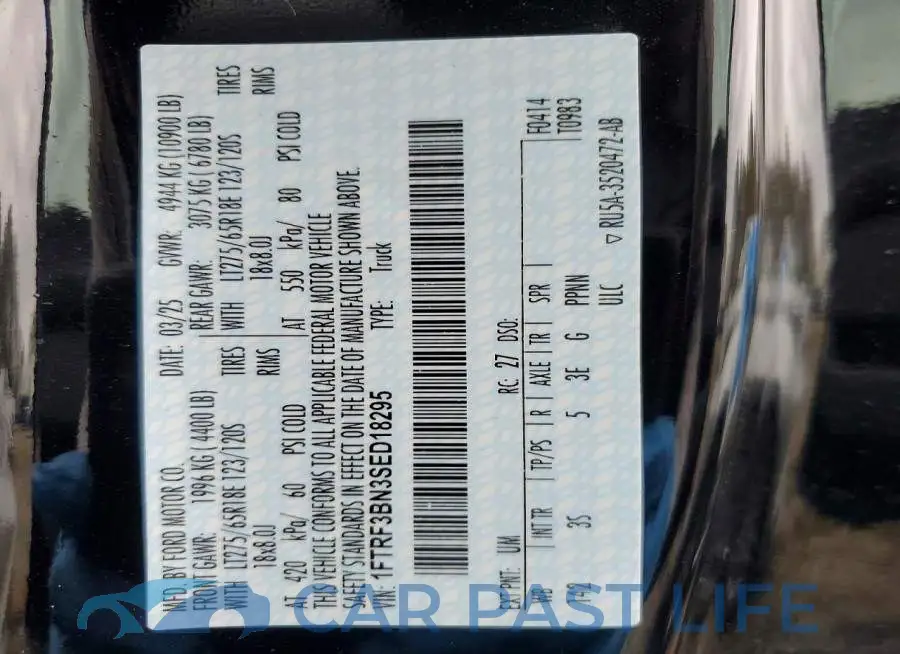 1FTRF3BN3SED18295# 13