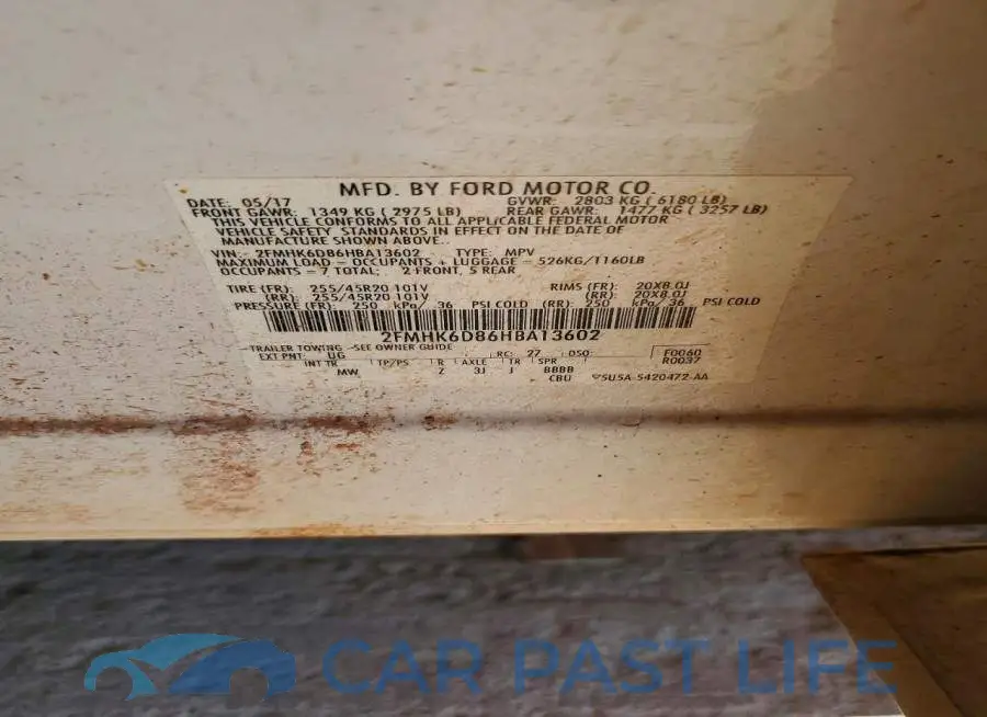 2FMHK6D86HBA13602# 12