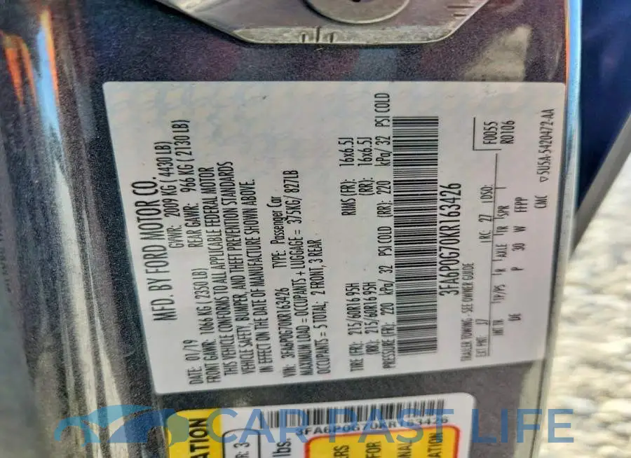 3FA6P0G70KR163426# 12