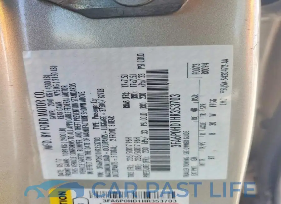 3FA6P0HD1HR353703# 12